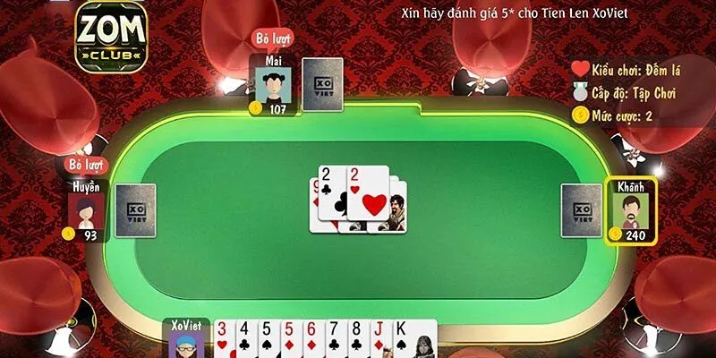 Chiến thuật để chiến thắng khi đánh bài tiến lên online