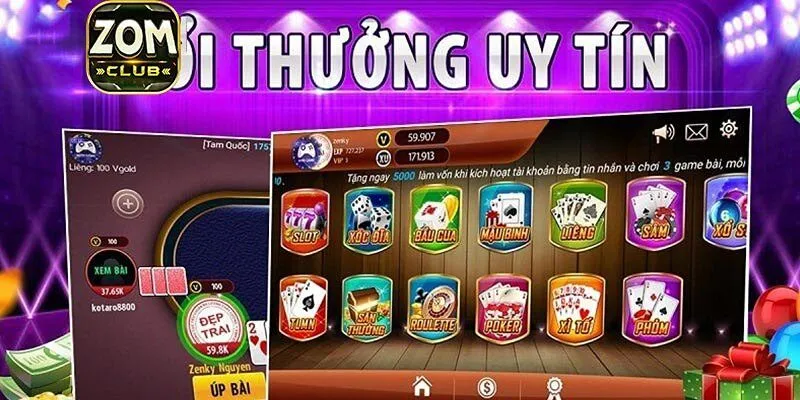 Những điểm nổi bật giúp Zomclub trở thành cổng game slot đổi thưởng uy tín nhất hiện nay